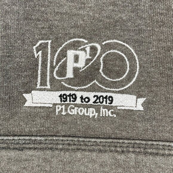 Distressed‎ Carhartt 1/4 Quarter Zip Gray Hoodie Mens Size XL Tall Fading Stains - Picture 8 of 12